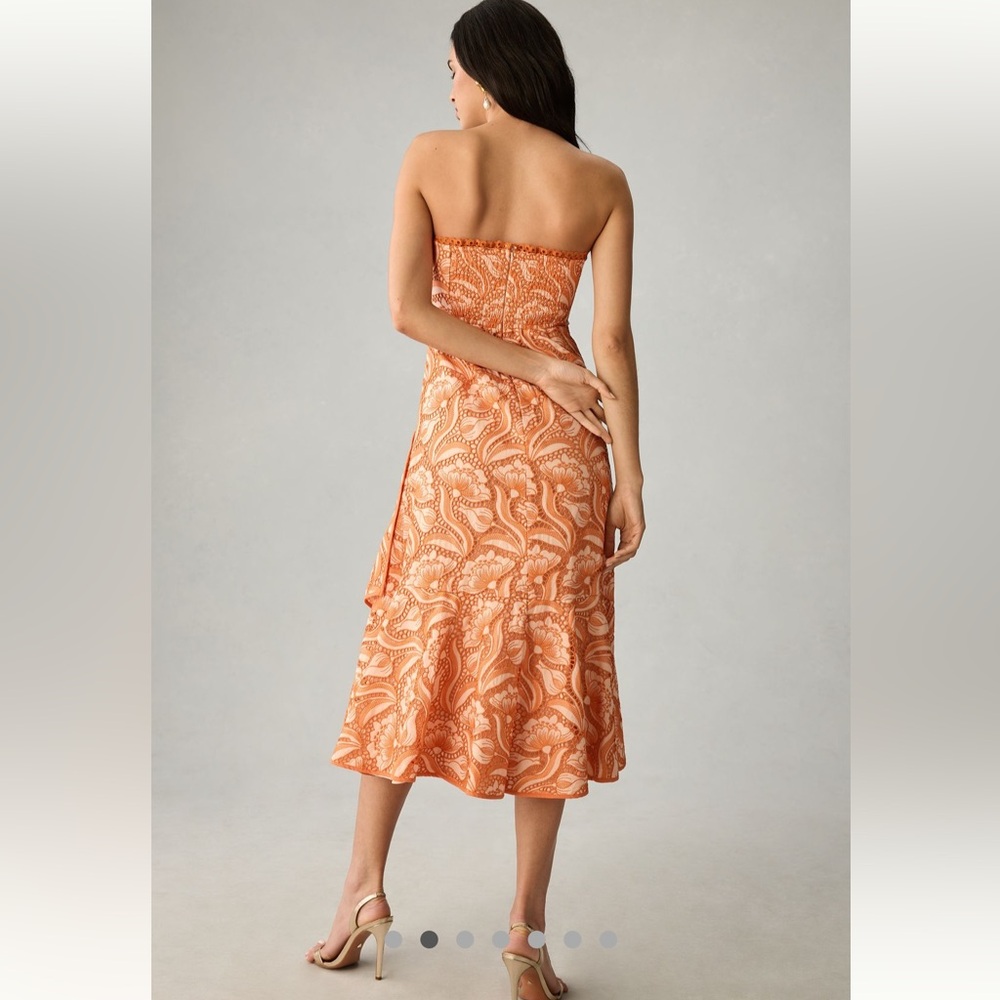 NWT By Anthropologie Strapless A-Line
Ruffle-Hem Dress, 8P - Picture 4 of 13